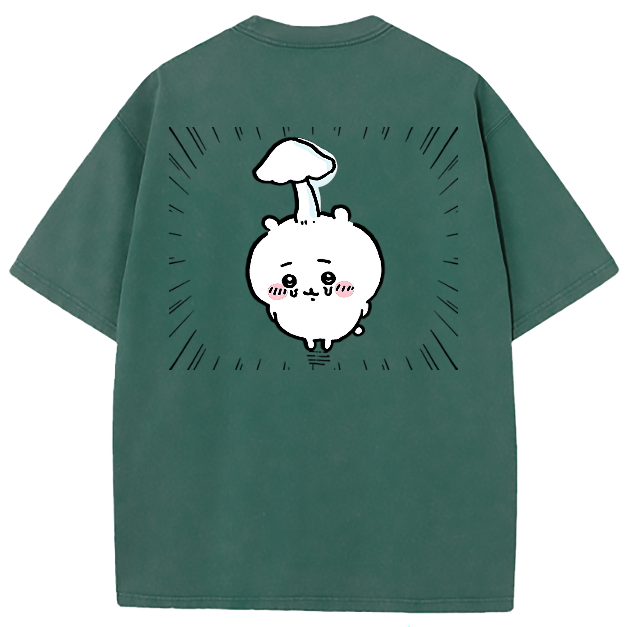 （画像用） ちいかわ ちいかわ Chii-kawa chiikawa 綿100% ヴィンテージ風 半袖Tシャツ（背面プリント）